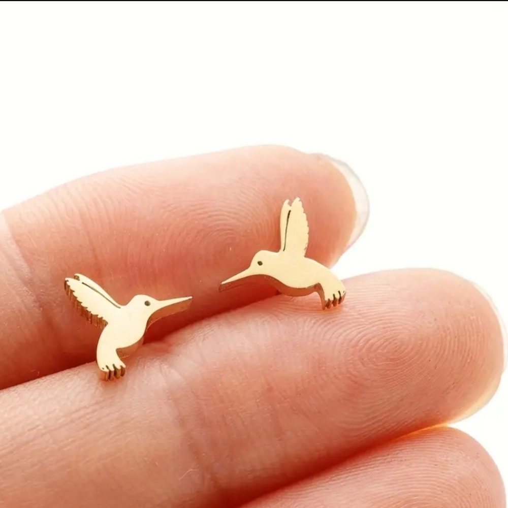 Hummingbird Bird Hot Stainless steel Earring